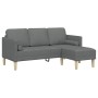 Juego de Sofá 2 pcs Gris oscuro 173 x 131 x 67 cm tela