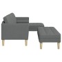 Juego de Sofá 2 pcs Gris oscuro 173 x 131 x 67 cm tela
