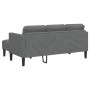 Juego de Sofá 2 pcs Gris oscuro 173 x 131 x 67 cm tela