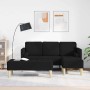 Juego de Sofá 2 pcs Negro 173 x 131 x 67 cm tela