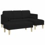 Juego de Sofá 2 pcs Negro 173 x 131 x 67 cm tela