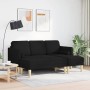 Juego de Sofá 2 pcs Negro 173 x 131 x 67 cm tela