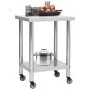 Küchenarbeitstisch mit Edelstahlrädern 60x30x85 cm von vidaXL, Wiederherstellung - Ref: Foro24-51631, Preis: 136,66 €, Rabatt: %