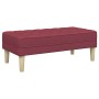 Juego de Sofá 2 pcs Rojo vino tinto 173 x 131 x 67 cm tela