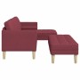 Juego de Sofá 2 pcs Rojo vino tinto 173 x 131 x 67 cm tela