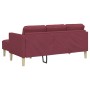 Juego de Sofá 2 pcs Rojo vino tinto 173 x 131 x 67 cm tela