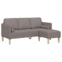 Juego de Sofá 2 pcs Gris Topo 173 x 131 x 67 cm tela