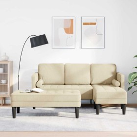 Juego de Sofá 2 pcs Crema 173 x 131 x 67 cm tela