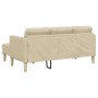 Juego de Sofá 2 pcs Crema 173 x 131 x 67 cm tela