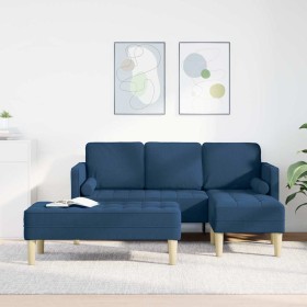 Juego de Sofá 2 pcs Azul 173 x 131 x 67 cm tela