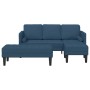 Juego de Sofá 2 pcs Azul 173 x 131 x 67 cm tela