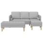 Juego de Sofá 2 pcs Gris nube 173 x 131 x 67 cm tela