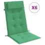 Cojines de silla con respaldo alto 6 uds tela Oxford verde by vidaXL, Cushions for chairs and sofas - Ref: Foro24-361891, Pri...