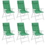 Cojines de silla con respaldo alto 6 uds tela Oxford verde von vidaXL, Kissen für Stühle und Sofas - Ref: Foro24-361891, Prei...