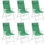 Cojines de silla con respaldo alto 6 uds tela Oxford verde by vidaXL, Cushions for chairs and sofas - Ref: Foro24-361891, Pri...