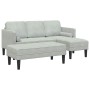 Juego de Sofá 2 pcs Gris claro 173 x 131 x 67 cm Terciopelo