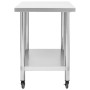 Küchenarbeitstisch mit Rädern Edelstahl 100x60x85 cm von vidaXL, Wiederherstellung - Ref: Foro24-51639, Preis: 141,46 €, Raba...