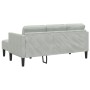 Juego de Sofá 2 pcs Gris claro 173 x 131 x 67 cm Terciopelo
