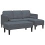Juego de Sofá 2 pcs Gris oscuro 173 x 131 x 67 cm Terciopelo