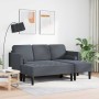 Juego de Sofá 2 pcs Gris oscuro 173 x 131 x 67 cm Terciopelo