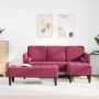 Juego de Sofá 2 pcs Rojo vino tinto 173 x 131 x 67 cm