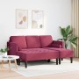 Juego de Sofá 2 pcs Rojo vino tinto 173 x 131 x 67 cm