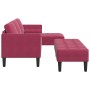Juego de Sofá 2 pcs Rojo vino tinto 173 x 131 x 67 cm
