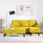 Juego de Sofá 2 pcs Amarillo 173 x 131 x 67 cm Terciopelo