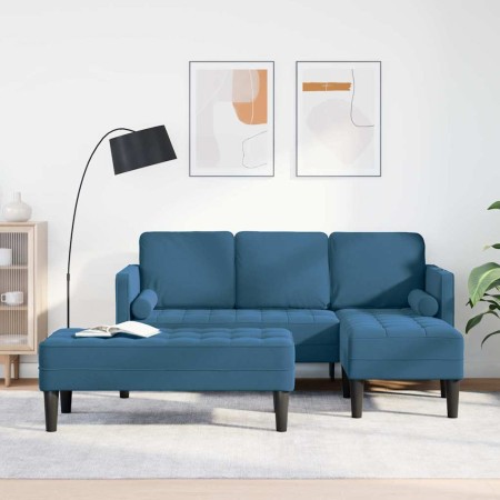 Juego de Sofá 2 pcs Azul 173 x 131 x 67 cm Terciopelo