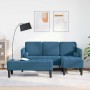 Juego de Sofá 2 pcs Azul 173 x 131 x 67 cm Terciopelo