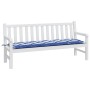 Gartenbankkissen Oxford-Stoff gestreift blau und weiß 180x50x7cm von vidaXL, Kissen für Stühle und Sofas - Ref: Foro24-361633...