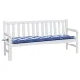 Gartenbankkissen Oxford-Stoff gestreift blau und weiß 180x50x7cm von vidaXL, Kissen für Stühle und Sofas - Ref: Foro24-361633...