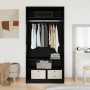 Armario Roble negro 100 x 50 x 200 cm Madera contrachapada