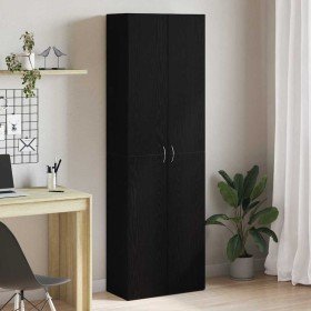 Gabinete de oficina con estante 2 pcs Roble negro 60 x 32 x 190 Gabinete de oficina con estante 2 pcs Roble negro 60 x 32 x 190