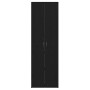Gabinete de oficina con estante 2 pcs Roble negro 60 x 32 x 190
