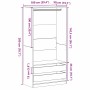 Armario Roble negro 100 x 50 x 200 cm Madera contrachapada