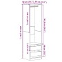 Armario Roble negro 50 x 50 x 200 cm Madera contrachapada