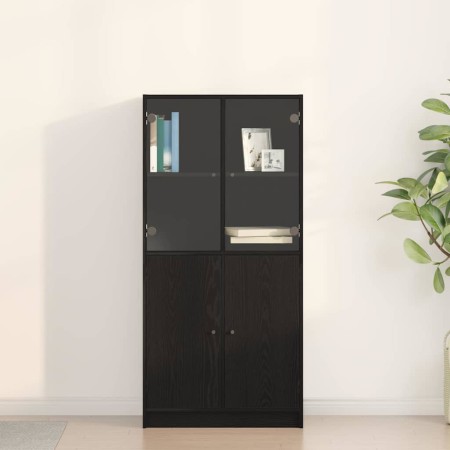 Alacena Negro 68 x 37 x 142 cm Madera contrachapada