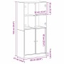 Alacena Negro 68 x 37 x 142 cm Madera contrachapada