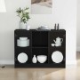 Vitrina Roble negro 102 x 37 x 75.5 cm Madera contrachapada