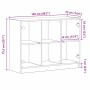 Vitrina Roble negro 102 x 37 x 75.5 cm Madera contrachapada
