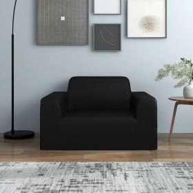 Funda elástica para sillón poliéster jersey negra Funda elástica para sillón poliéster jersey negra