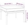 Garten-Fußhocker 2 Stück aus Stahl mit grauen Kissen 60x60x35 cm von vidaXL, Modulare Sofas für den Außenbereich - Ref: Foro2...