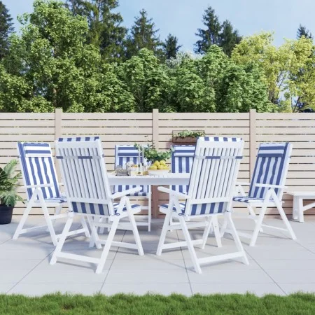 Cojines silla respaldo alto 6 uds tela Oxford rayas azul blanco by vidaXL, Cushions for chairs and sofas - Ref: Foro24-361921...