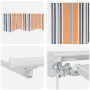 Toldo Retráctil Manual Rayas Multicolor 250x200 cm tela
