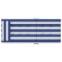 Cojines silla respaldo alto 6 uds tela Oxford rayas azul blanco von vidaXL, Kissen für Stühle und Sofas - Ref: Foro24-361921,...