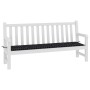 Gartenbankkissen schwarz karierter Stoff 200x50x3 cm von vidaXL, Kissen für Stühle und Sofas - Ref: Foro24-361202, Preis: 24,...