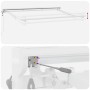 Toldo Retráctil Manual Rayas Multicolor 250x200 cm tela