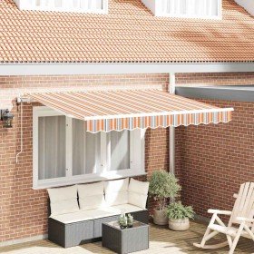 Toldo Retráctil Rayas Multicolor 250 x 200 cm Toldo Retráctil Rayas Multicolor 250 x 200 cm