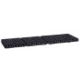 Sonnenliegenkissen 2 Stück schwarz karierter Oxford-Stoff von vidaXL, Kissen für Stühle und Sofas - Ref: Foro24-362000, Preis...